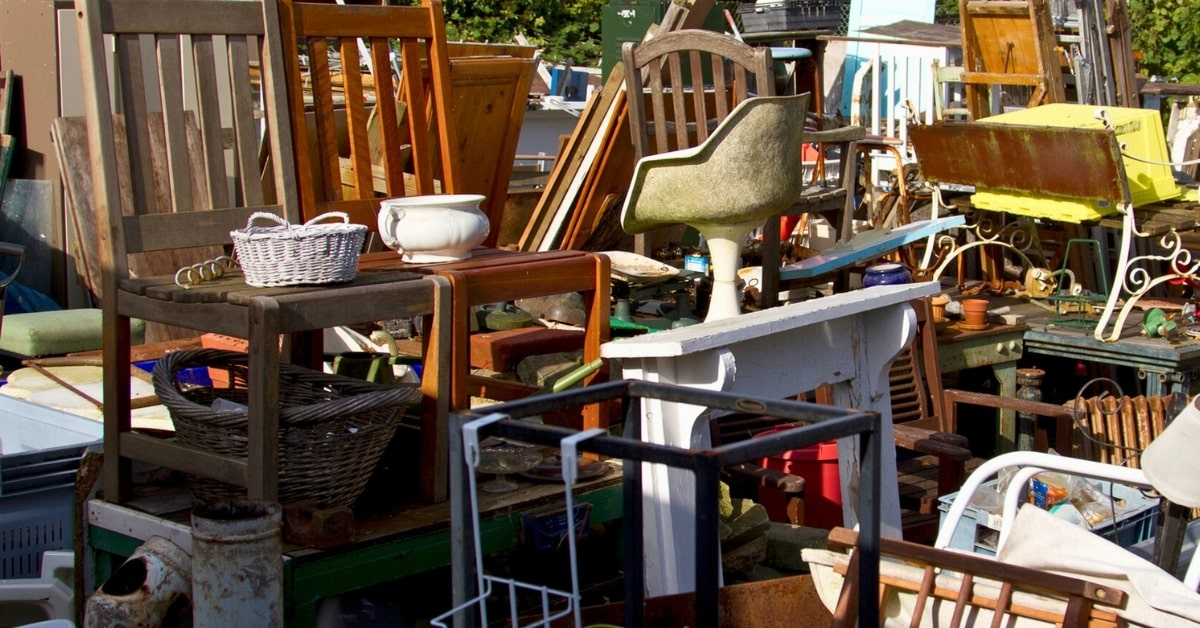 Old furniture piled for removal in Oklahoma City