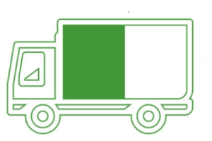 Illustration showing a medium load junk removal truck used by Junk Boss in Oklahoma City.