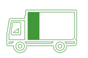 Illustration of a small load truck used for junk removal services by Junk Boss in Oklahoma City.